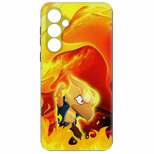 Чехол-накладка Krutoff Soft Case Brawl Stars - Ворон-Феникс для Samsung Galaxy S23 FE черный чехол накладка krutoff soft case brawl stars ворон феникс для samsung galaxy a04 a045 черный