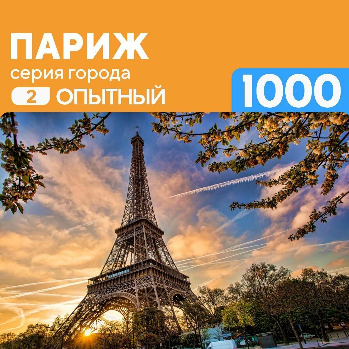 Пазл Париж 1000 деталей, сложность Опытный