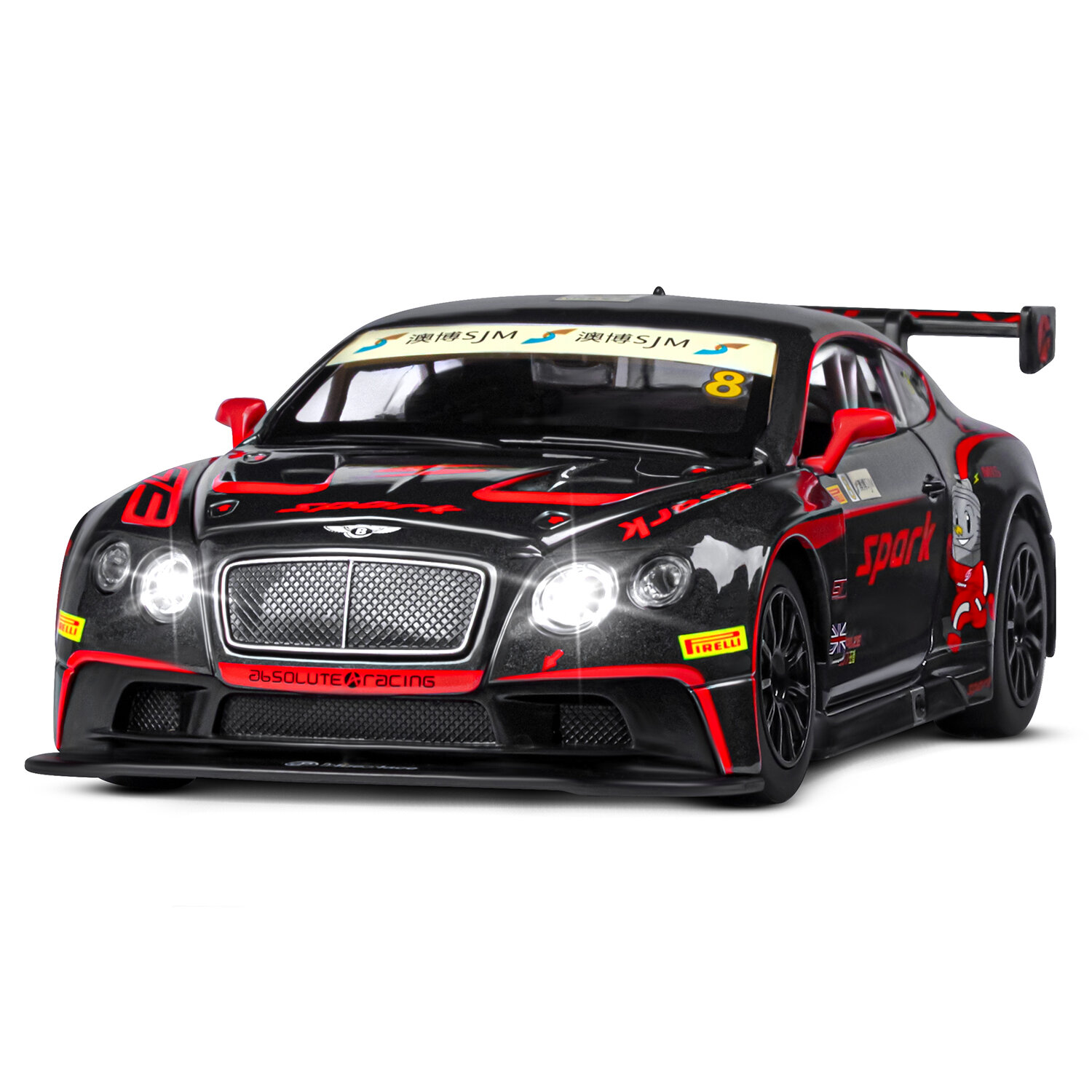 Автопанорама Машинка Bentley Continental GT3 Concept черный 1:24 металл JВ1251566 с 3 лет