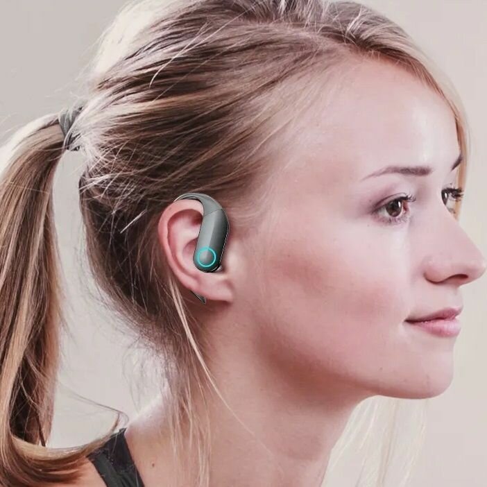 Наушники спортивные беспроводные с заушным креплением G37, Bluetooth-гарниура с сенсорным управлением с защитой от дождя и пота — фото 4
