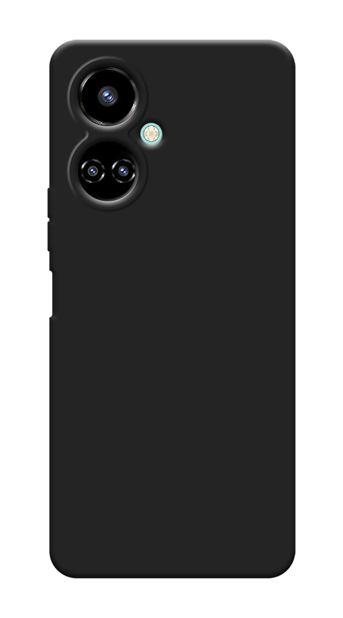 Матовый силиконовый чехол на Tecno Camon 19 Pro 4G / Техно Камон 19 Про 4G с защитой камеры, черный
