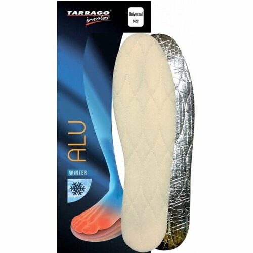 Стельки TARRAGO ALU IW1272 зимние, шерсть/фольга, Б/Р