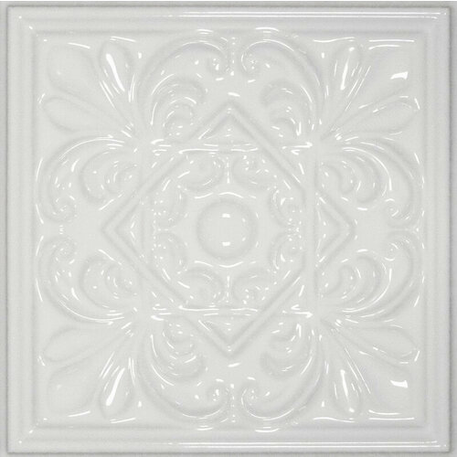 Керамический декор Cevica Plus Classic 1 White Zinc 15x15 см