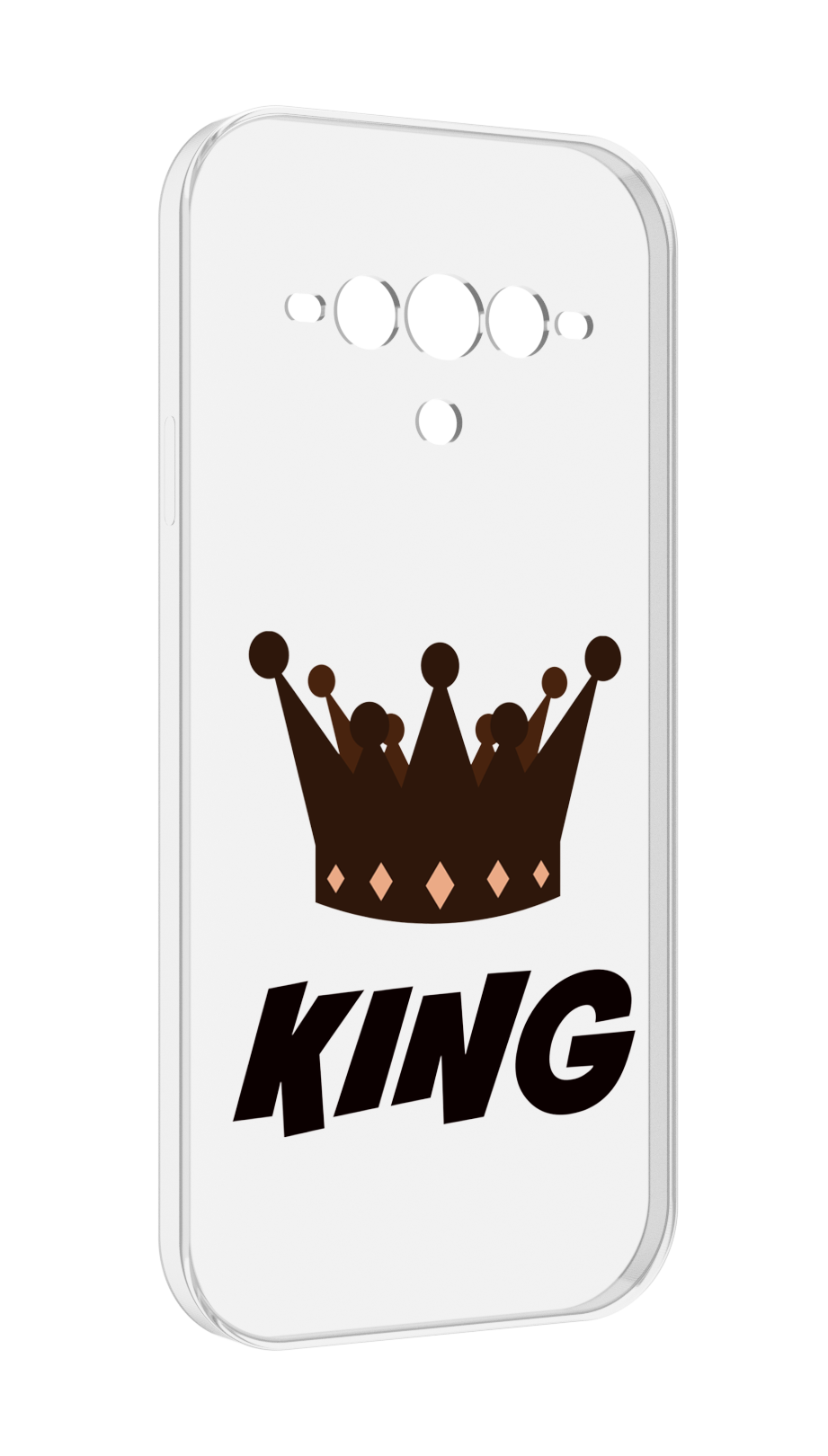Чехол MyPads корона-короля-черный для Doogee V30 задняя-панель-накладка-бампер