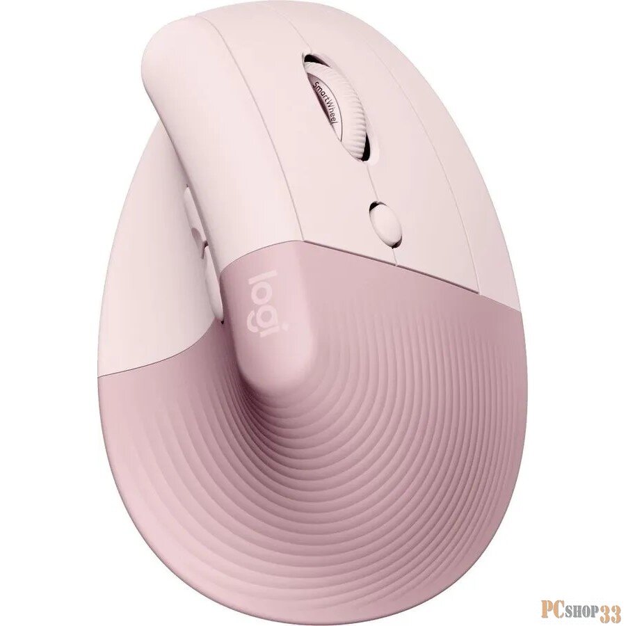 Мышь беспроводная вертикальная LOGITECH Lift Bluetooth 400 - 4000 dpi ROSE/DARK ROSE