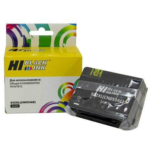 Картридж Hi-Black (HB-CN053AE) для HP Officejet 6100/6600/6700, №932XL, Bk струйный картридж cn053ae 932xl black для принтера hp officejet 6100 6600 6700