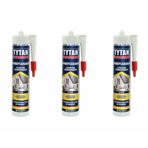 Герметик силиконовый универсальный Tytan Professional белый 280 мл (3 шт.)
