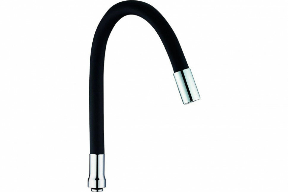 фото Гибкий излив MasterProf для кухонного смесителя, силиконовый, черный ИС.200324