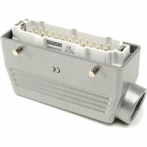 Вилка Emas боковой ввод, 24 полюса, 16А, 400В. EBM24FU10