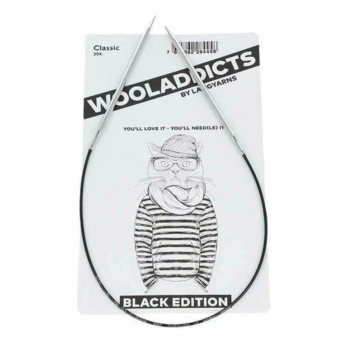 спицы круговые супергладкие wooladdicts ergonomic lace 2 25 40 см латунь пластик серебристый Спицы вязальные Lang Yarns Wooladdicts Classic №2.5, круговые, супергладкие, 40 см, 1 набор