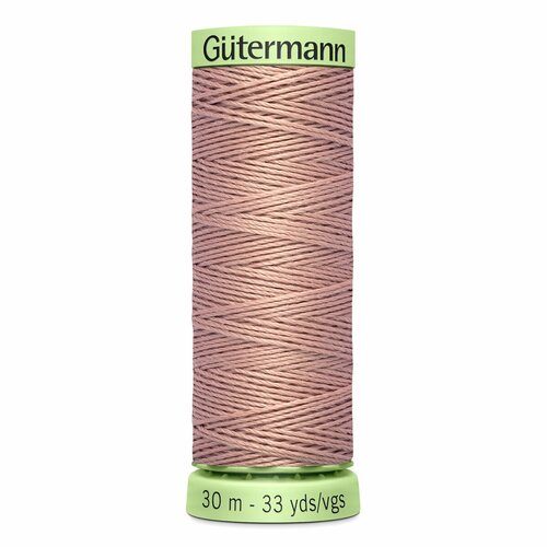 фото Нитки швейные top stitch 30/30 м для декоративной отстрочки, 100% полиэстер, gutermann 744506 (991 розово-бежевая пудра), 5 шт