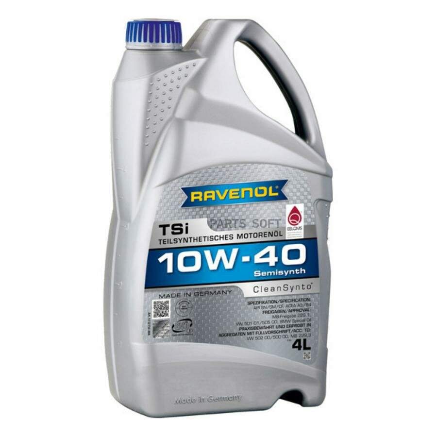 RAVENOL 1112110004 Масло моторное TSI 10W-40 4л (полусинтетика)
