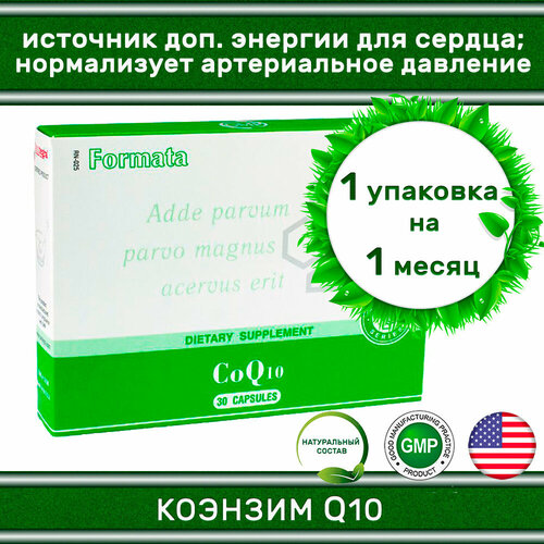 CoQ10 Santegra / Коэнзим q10 Сантегра, 50 мг 30 капсул / Coenzyme / Для здоровья сердца / Природный энергетик
