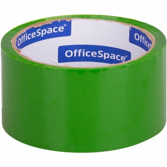 Клейкая лента упаковочная Officespace 48 мм х 40 м, 45 мкм, зеленая