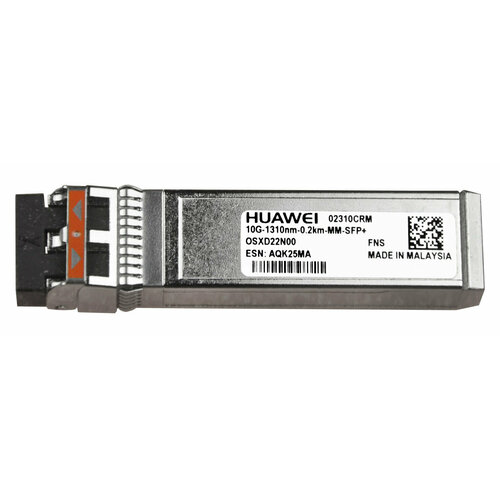 Трансивер HUAWEI OSXD22N00 SFP+ 10Gb MMF 1310nm 220m LC LRM трансивер j9152d hpe aruba 10g sfp lc lrm 220m om2 mmf transceiver