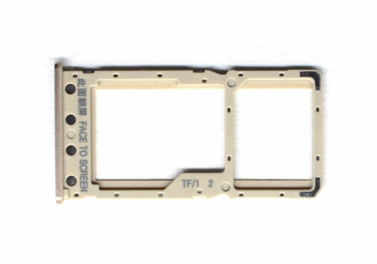 Держатель SIM для Xiaomi Redmi 6/6A (M1804C3DG/M1804C3CG) золото card holder адаптер переходник лоток слот для SIM-карты