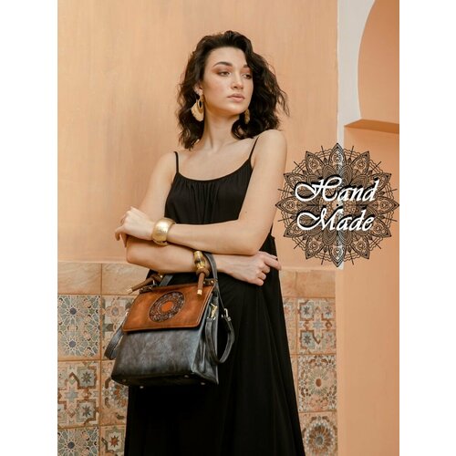 фото Сумка тоут lumida, серый, коричневый