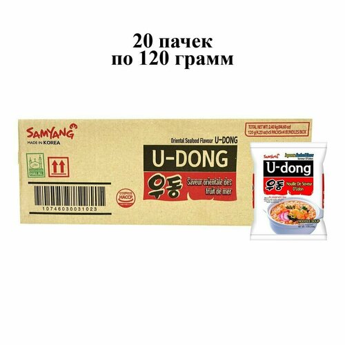 Лапша быстрого приготовления Удон Samyang, пачка 120 г х 20 шт