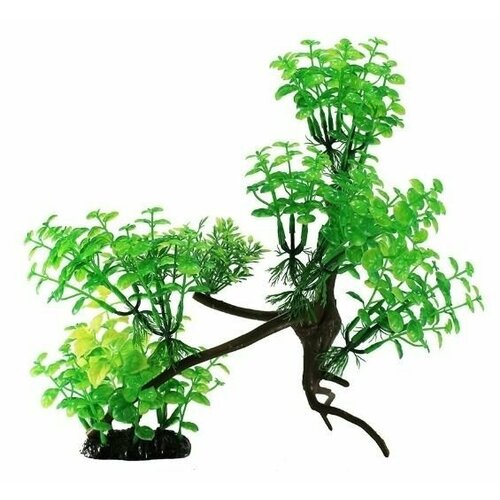 Fauna International Декорация для аквариума Растение на коряге №29, 30 см х 14 см х 25 см