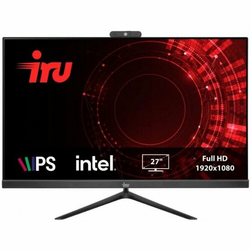Моноблок IRU Office 27IH5 27 Full HD i5 11400 26 8Gb SSD240Gb UHDG 730 Free DOS GbitEth WiFi BT 120W Cam черный 1920x1080 6670100₽