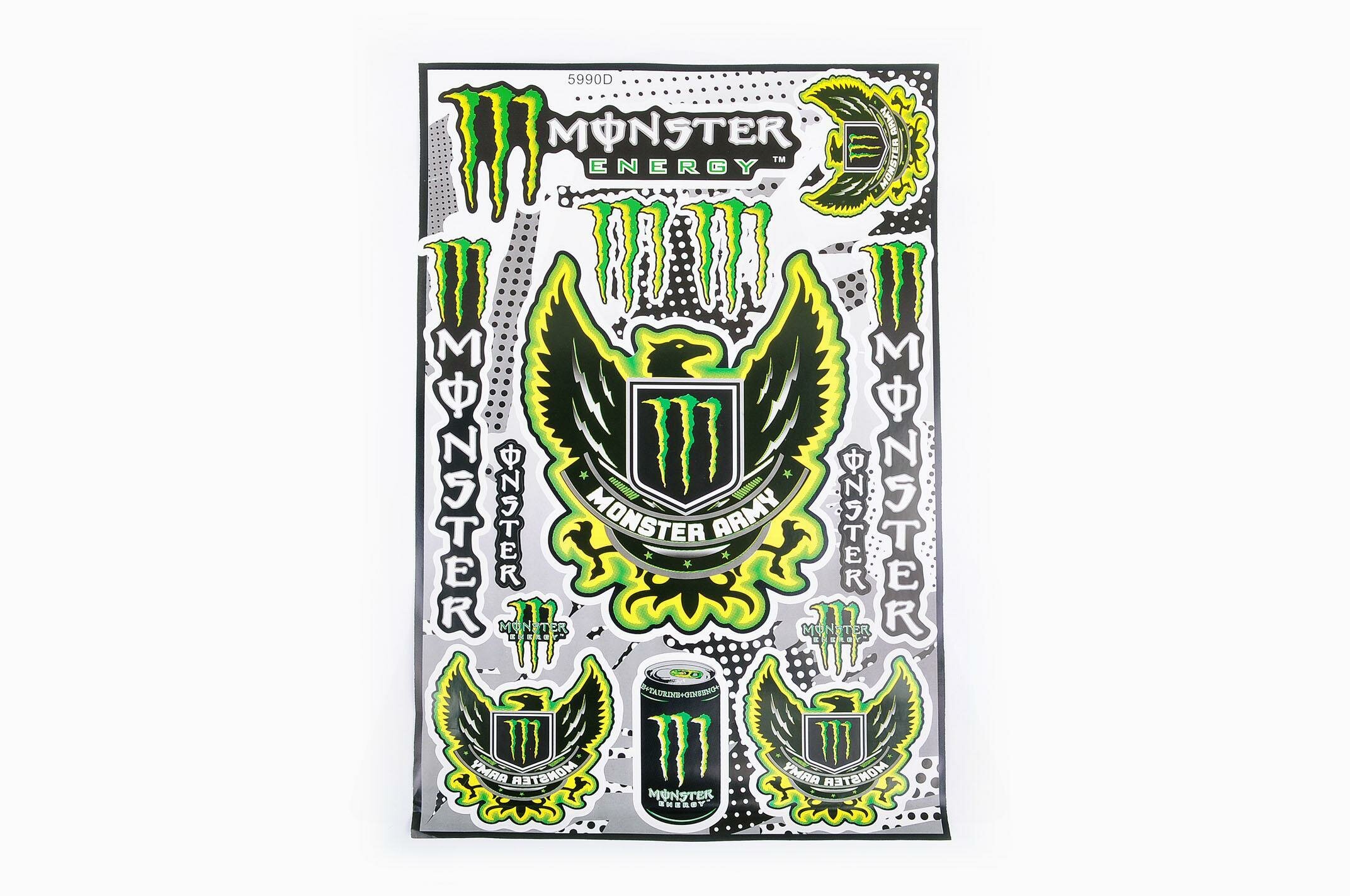 Наклейки (набор) спонсор MONSTER ENERGY (30х45см) (#5990D)