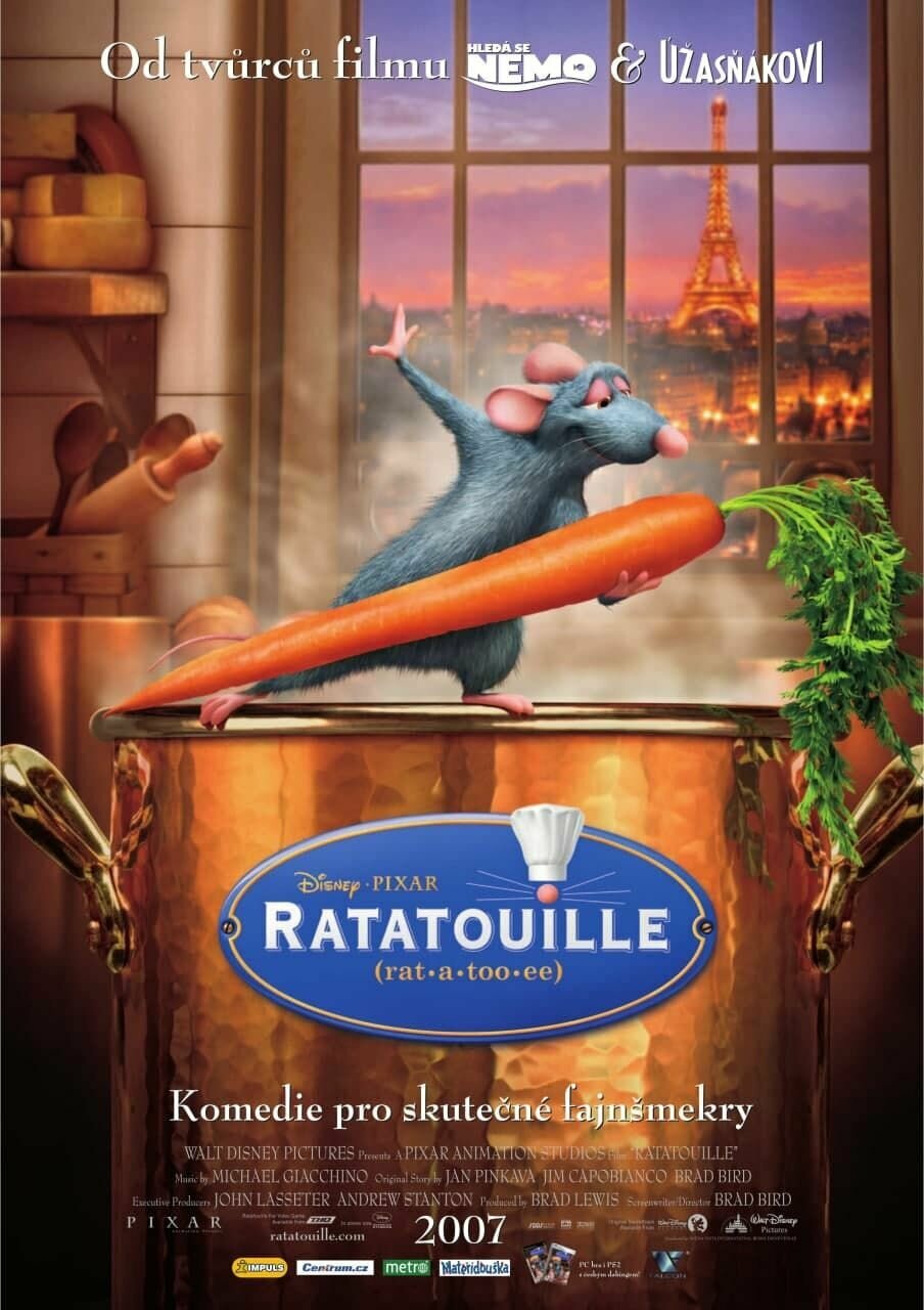 Плакат постер на бумаге Рататуй (Ratatouille 2007г). Размер 21 на 30 см