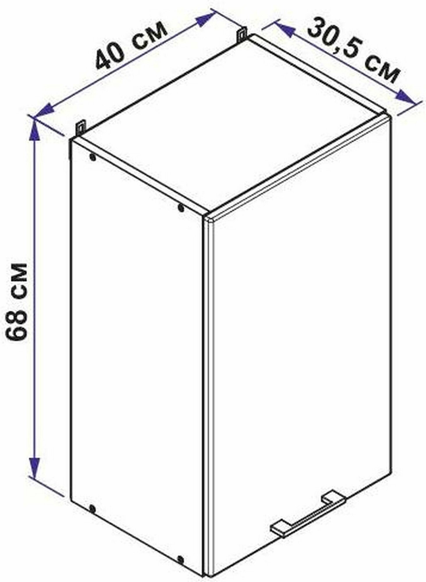 Шкаф навесной Дублин 68х40 см