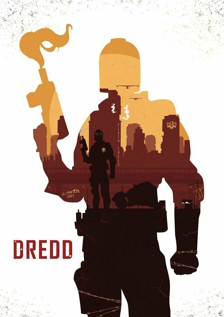 Плакат, постер на бумаге Судья Дредд (Dredd, 2012г). Размер 21 на 30 см