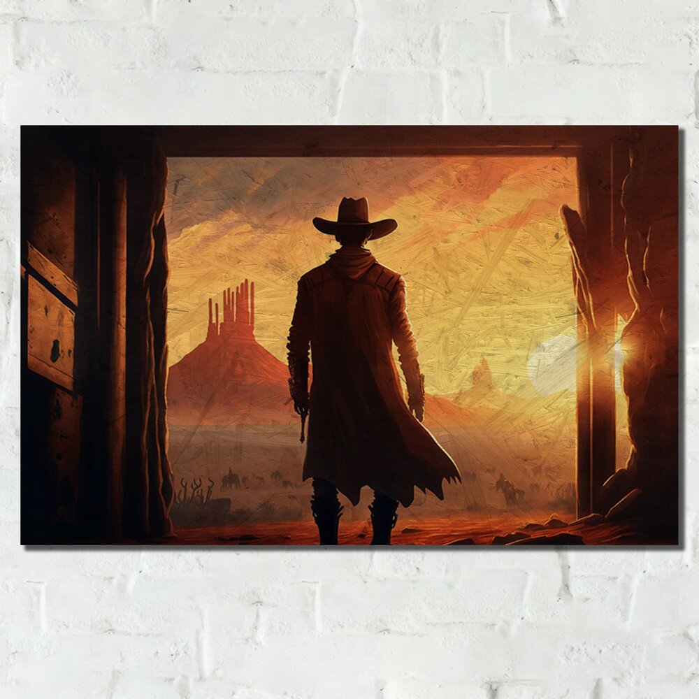 Картина интерьерная на рельефной доске ОСП игры red dead redemption 2 - 7070