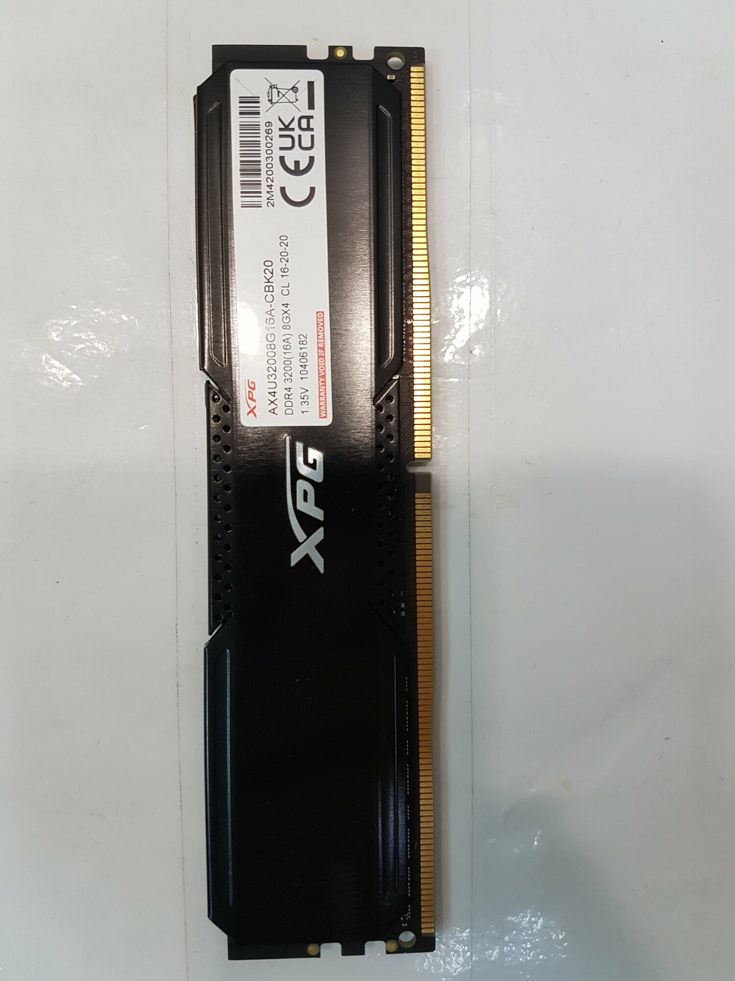 Модуль памяти XPG DDR4 8GB PC4-25600 3200MHz black AX4U32008G16A
