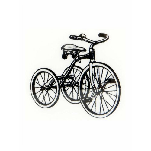 резиновый штамп gangster of love 7 1x7 8см Резиновый штамп Vintage Tricycle, 5x5см