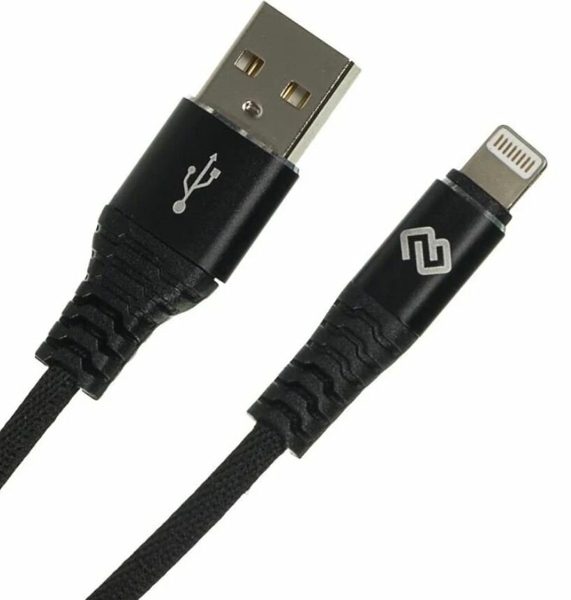 Кабель Digma USB A(m)-Lightning (m) 3м black - фото №3