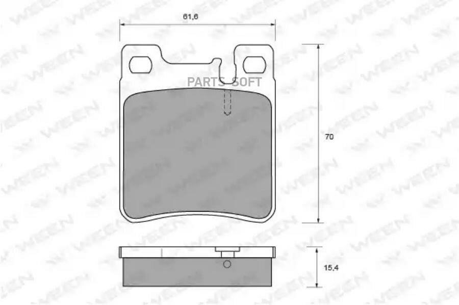 WEEN 151-1227 Тормозные колодки дисковые задние MERCEDES-BENZ C-class (S W202 203) CLK-class (C208 209) E-Cla