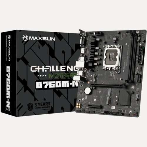 Изображение товара Материнская плата Maxsun CHALLENGER B760M-N D5 (LGA1700, MATX)