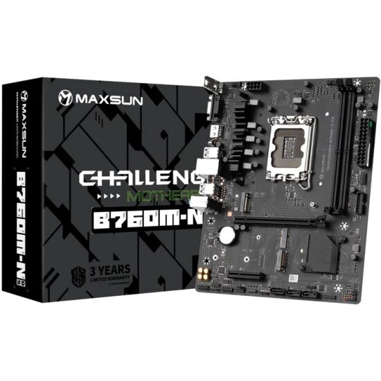 Материнская плата Maxsun CHALLENGER B760M-N D5 (LGA1700, MATX)