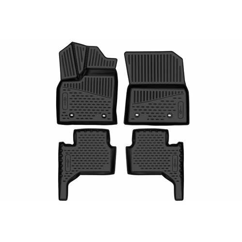 FORMAT Коврики 3D в салон подходят для LEXUS LX600 (IV), 2021-, VIP, для капитанских сидений, 4шт. (ПУ, повышенная износостойкость) / Лексус ЛХ