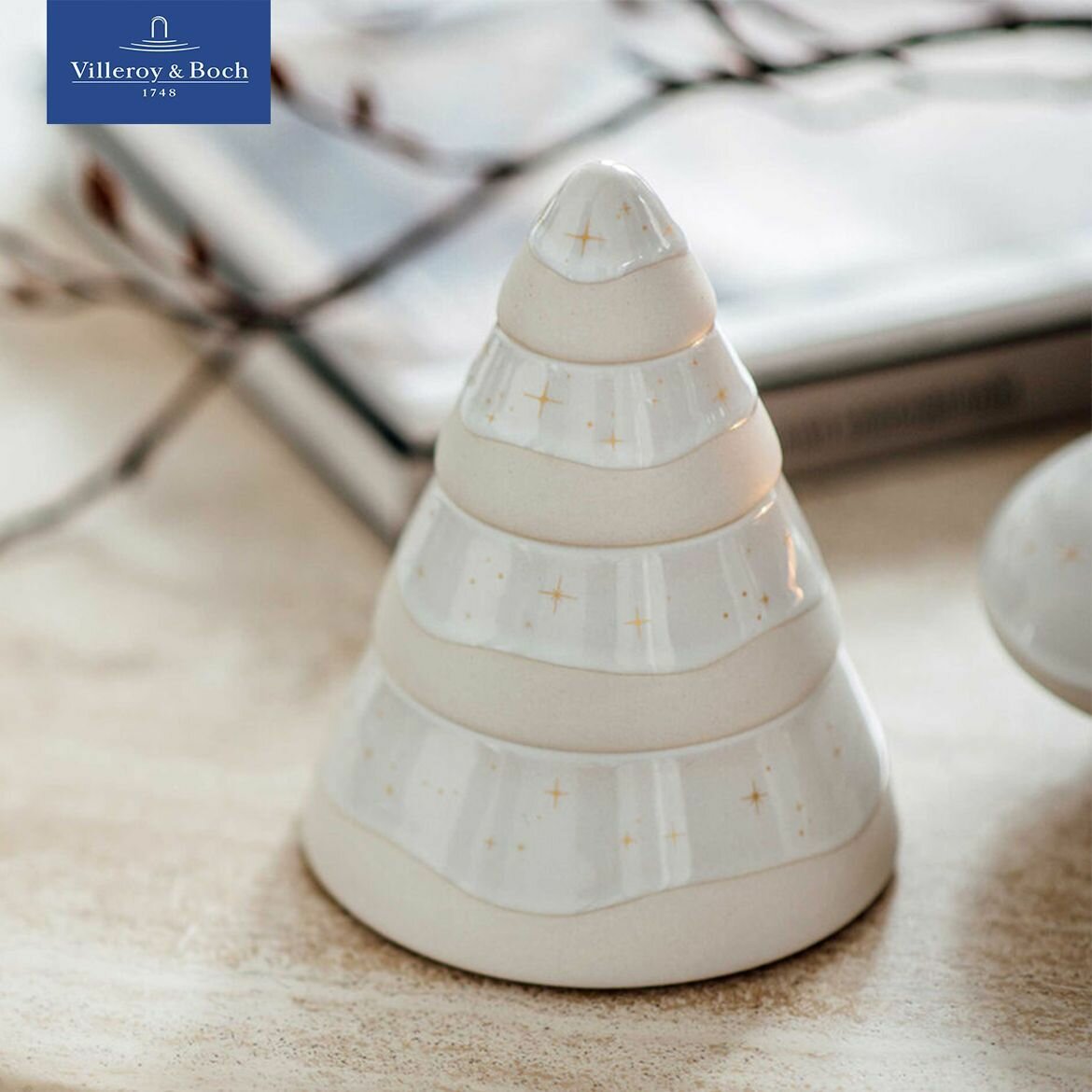 Новогодняя фигурка "Зимняя елка" 14см, Winter Glow, like by Villeroy & Boch, Премиум-Фарфор