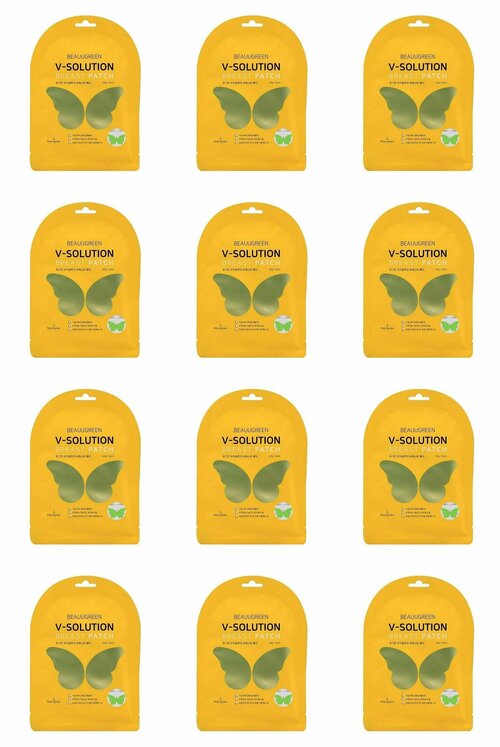 BEAUUGREEN Маска-патч для бюста для придания упругости V-Solution Breast Patch 40г - 12 шт