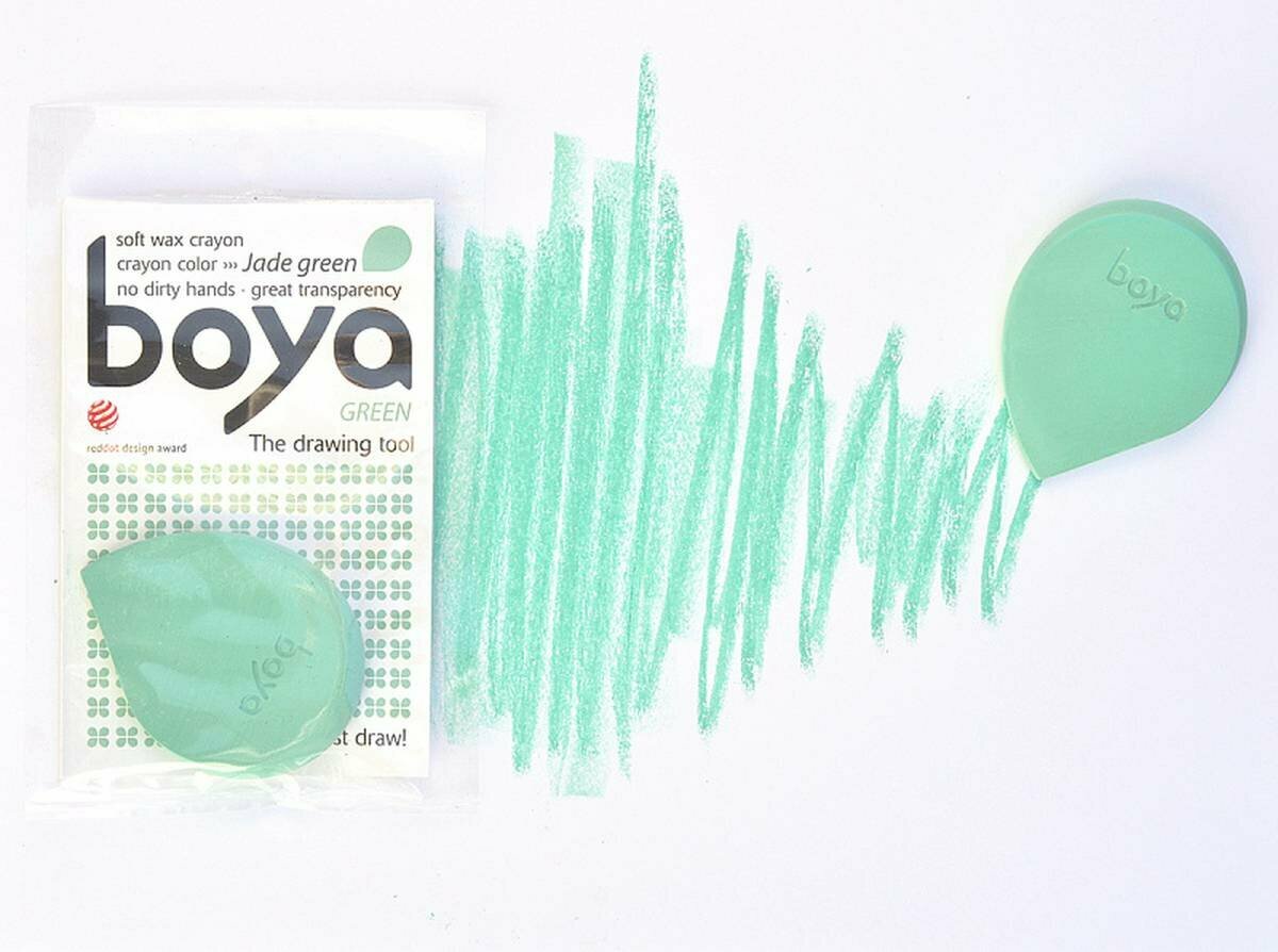 Мелок для рисования Boya, восковой, пастельный, нефритово-зеленый, 1 шт