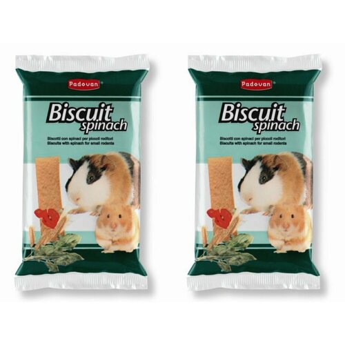 Padovan Лакомство для грызунов Biscuit Spinach бисквиты со шпинатом 30 г 2 шт 1051₽