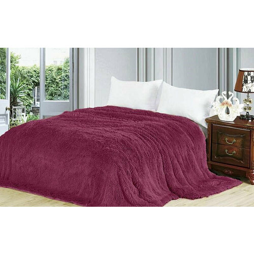 Плед меховой Евро макси - Р - ТМТ - Малина