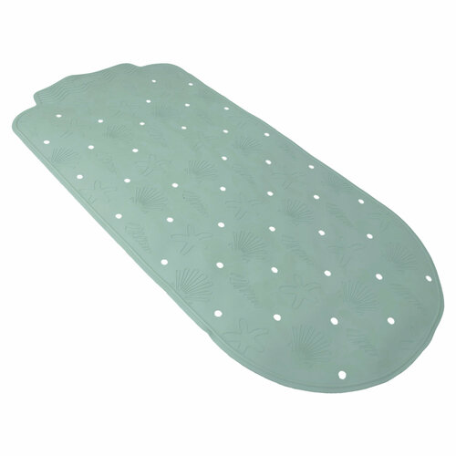 Коврик для ванной нескользящий, на присосках 37X77 СМ. Италия. Цвет-светло-зеленый шалфей.