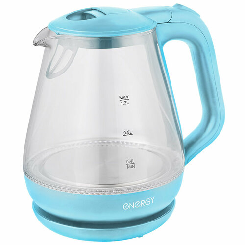 Чайник ENERGY E-205 12 л стекло пластик цвет голубой 164145 169700₽