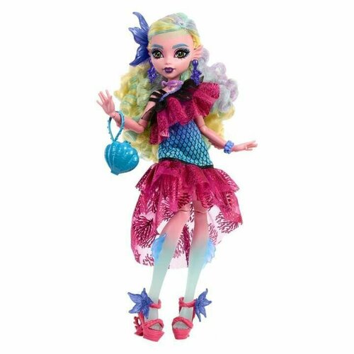 Monster High Lagoona Blue Doll In Monster Ball Party Dress With Accessories - Кукла Монстер Хай Лагуна Блю с аксессуарами HNF71 кукла монстр хай лагуна блу g3 бейсик 2022 monster high basic lagoona blue