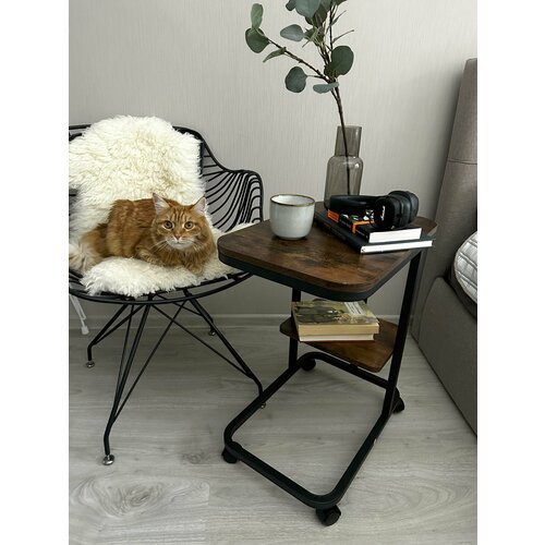 Приставной столик придиванный черный