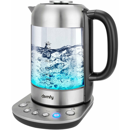 Чайник Domfy DSM-EK702 черныйпрозрачный стекло 4030₽