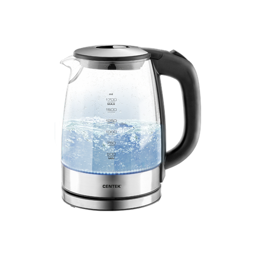 Чайник электрический 17Л 2200ВТ диск фильтр LED подсв двойн ЗАЩ от перег стекло НЧ CENTEK новинка 465600₽