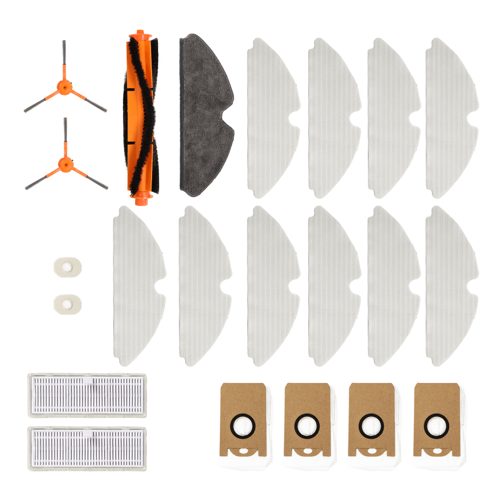 Комплект аксессуаров для робота-пылесоса KYVOL S31 (основная щетка - 1 шт, боковая щетка - 2 шт, фильтр - 4 шт, сменная салфетка - 10 шт, пылесбор