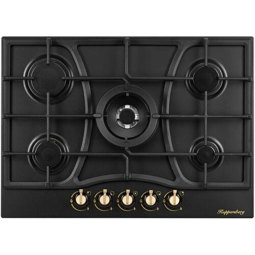 Варочная встраиваемая панель газовая Kuppersberg FS 703 B Bronze модификация 2023 года чёрный 4400000₽