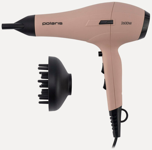 Изображение товара Фен Polaris PHD 2600ACi Salon Hair, диффузор, 2600 Вт, розовый пепел